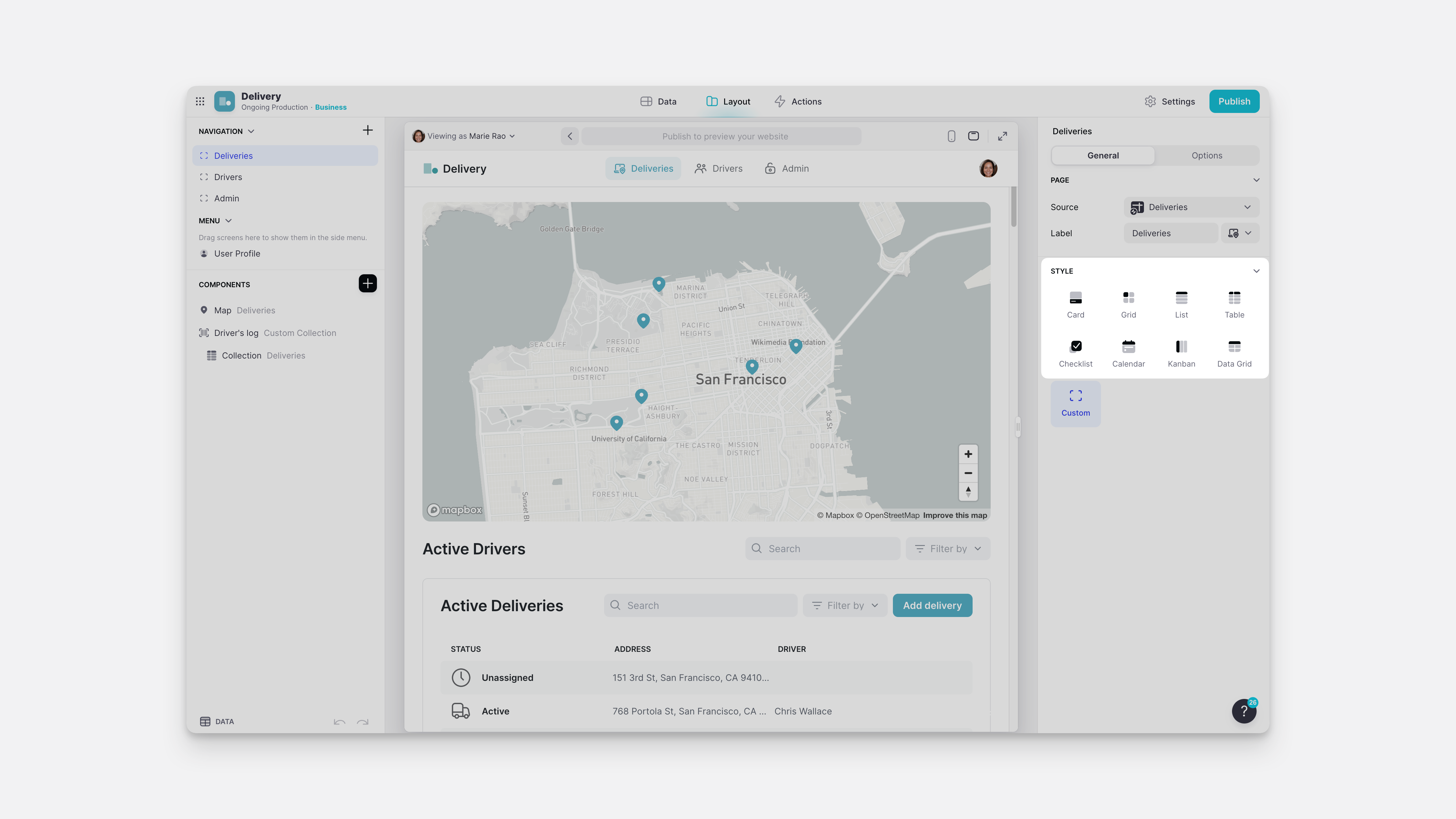 Types of Collection screens in Glide